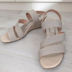 Anne Klein Light Tan Wedge Sandals
